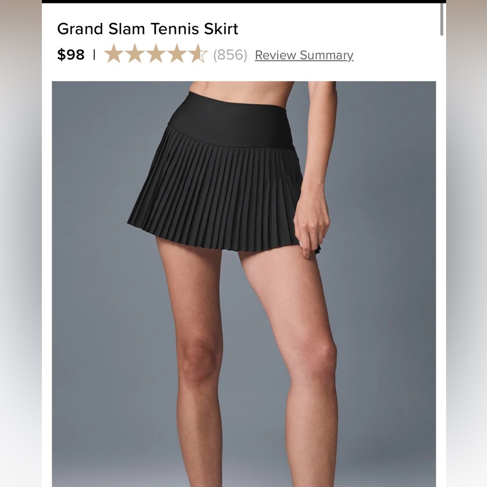 ALO Yoga Black Tennis Skirt